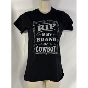 Yellowstone Women's Small Sleeve Rip Is my Brand Of Cowboy T-shirt Rip & Beth